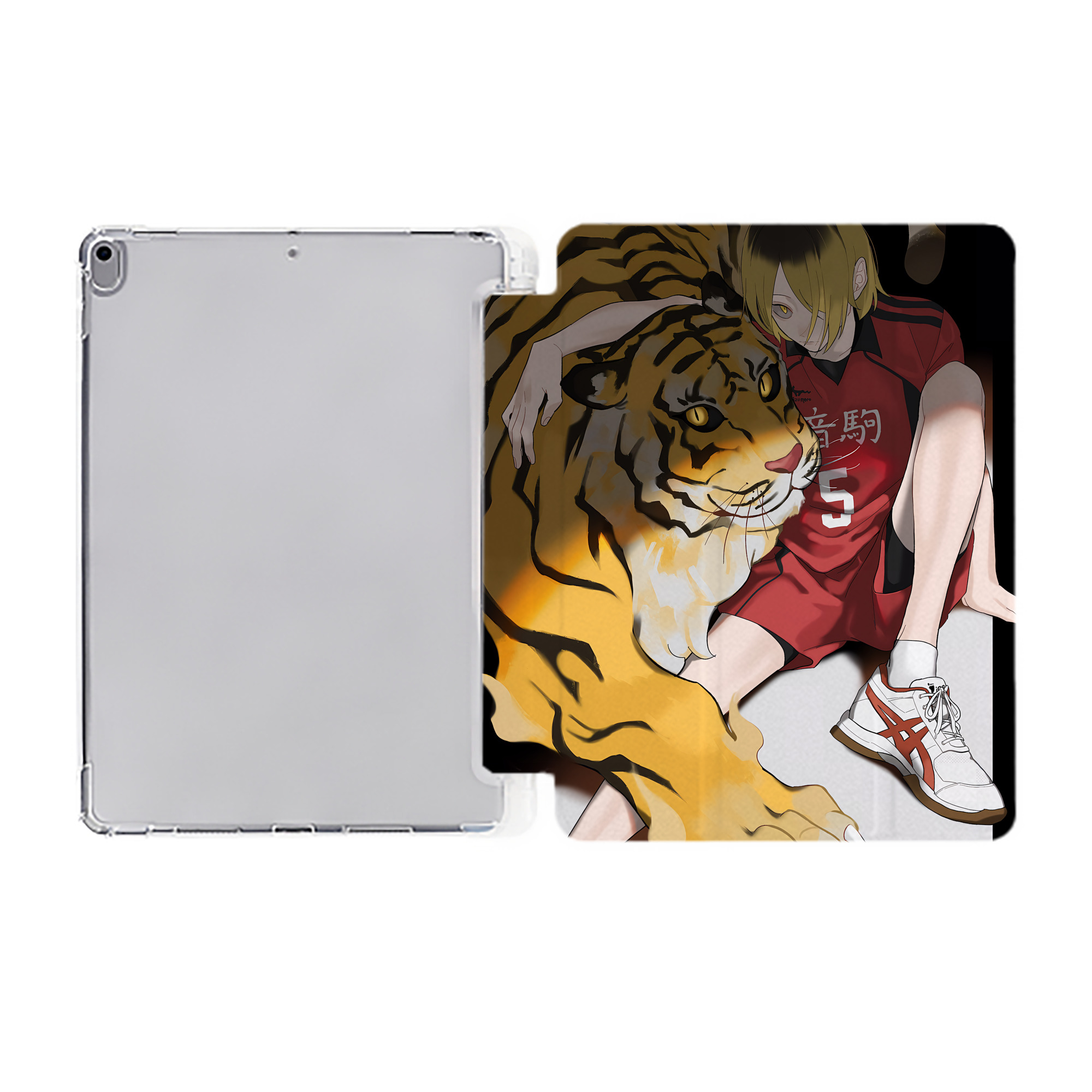 （画像用） ハイキュー!! Haikyu!! IPad ケース ペン収納付き 三つ折りスタンド PUレザー×シリコン 対応機種9.5/10.5/10.9インチ